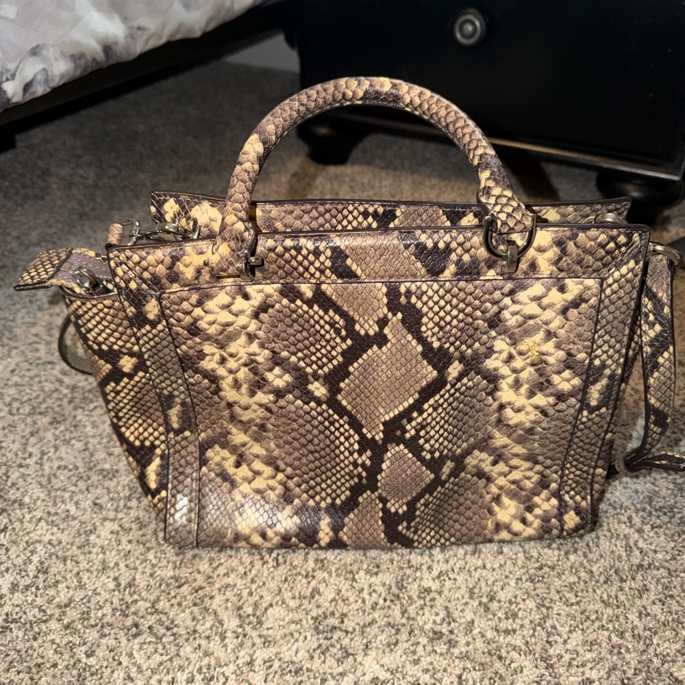 Michael Kors Snake Print Satchel Crossbody - Picture 4 of 13